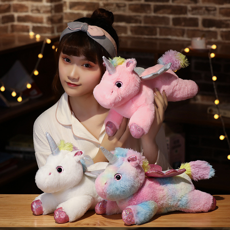 Cartoon Luminous Unicorn Doll Plush Toy Cute Doll Doll Pillow Girl Sleeping Children's Gift