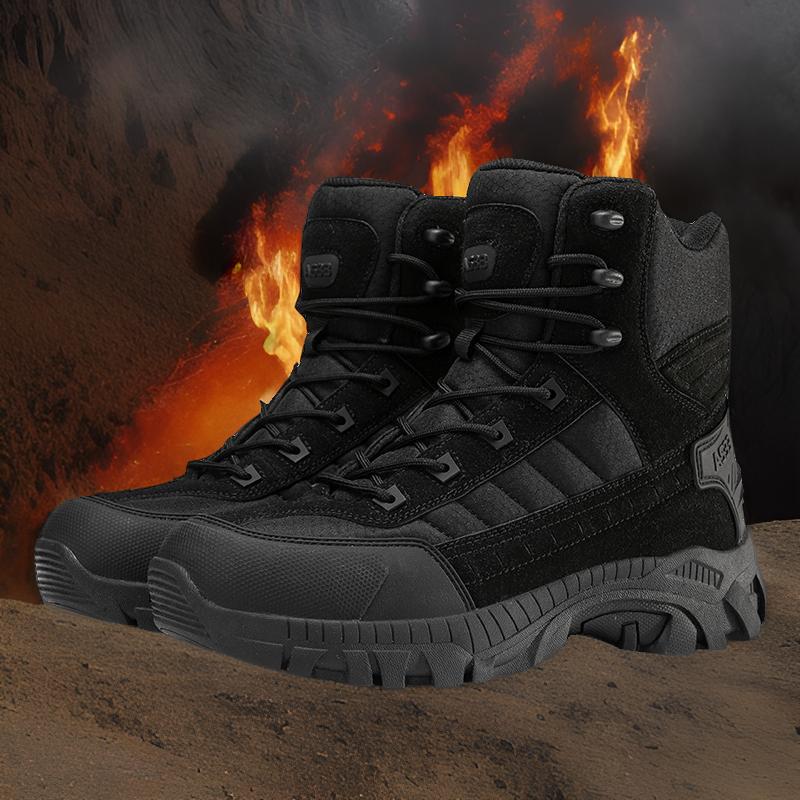Botas tácticas para hombres de gran tamaño, caminatas al aire libre, zapatos de entrenamiento resistentes al desgaste, botas de combate Magnum para hombres de color sólido, ventas directas de fábrica
