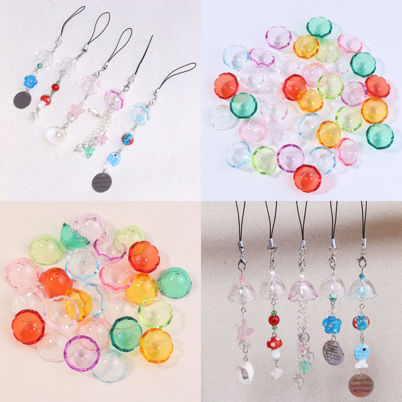 Acrylic Transparent Wind Chime Cover Lily of the Valley Jellyfish Wind Chime Cover Transparent Colorful Flower Holder Handmade DIY Jewelry Accessories Acrylic Transparent Wind Chime Cover Lily of the Valley Jellyfish Wind Chime Cover Transparent Colorful Flower Holder Handmade DIY Jewelry Accessories
