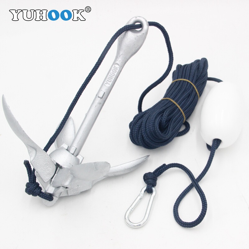 YUHOOK folding anchor umbrella anchor rubber boat kayak fishing boat anchor combination anchor kit YUHOOK folding anchor umbrella anchor rubber boat kayak fishing boat anchor combination anchor kit