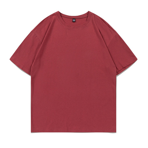 Loose-fitting Pure Cotton Crew Neck T-Shirt with Custom LOGO Printing, Short Sleeve Advertorial Cultural Shirt, School Sports Day Class Uniform Activity Shirt