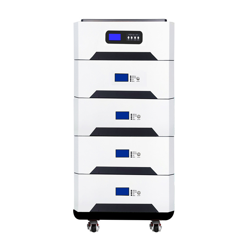 厂家直销优惠出口认证51.2V100Ah太阳能光伏家庭堆叠式储能电池