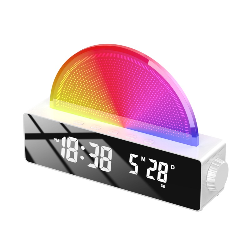 Nuevo reloj despertador colorido de plástico, venta directa de fábrica, atmósfera matutina, luz, amanecer, despertador, despertador para estudiantes