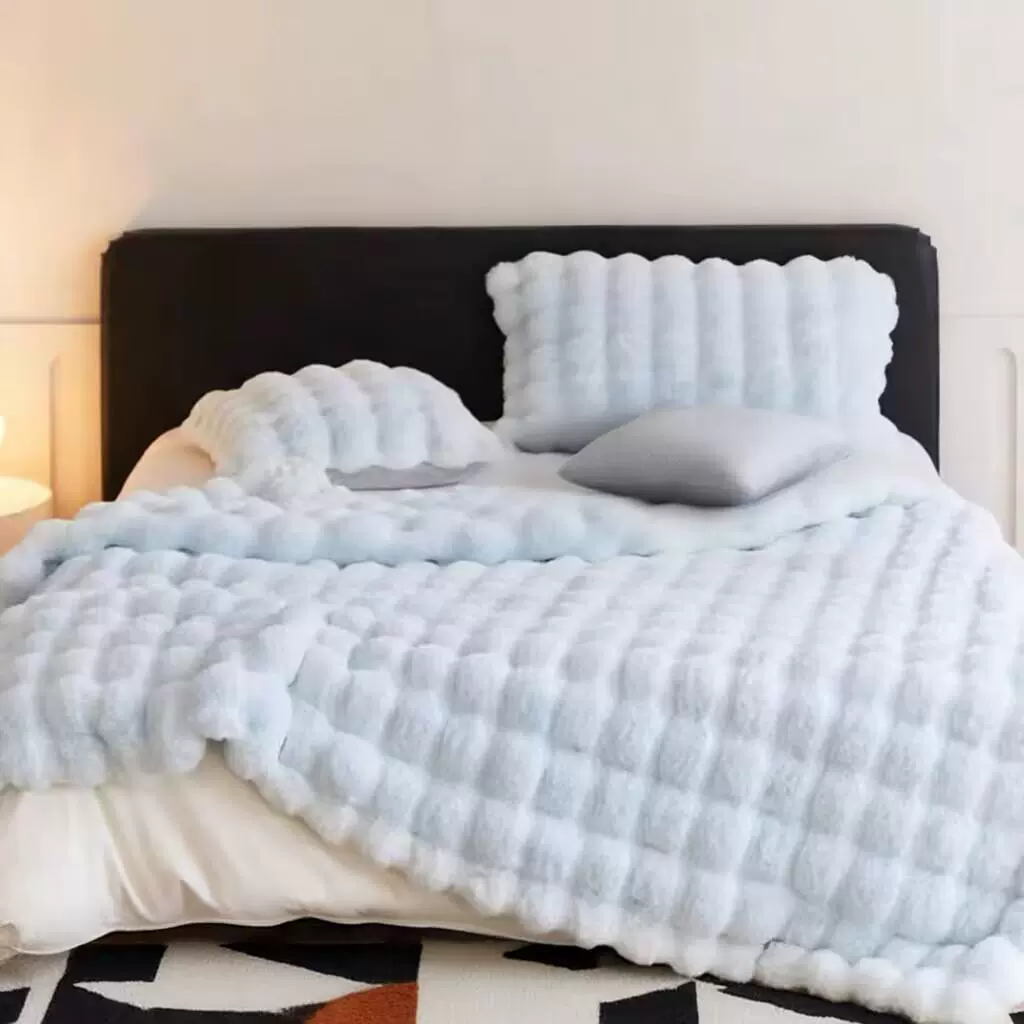 Double-layer Duvet Blanket, Double-sided Tuscan Rex Plush, Thickened Sofa & Bed Throw