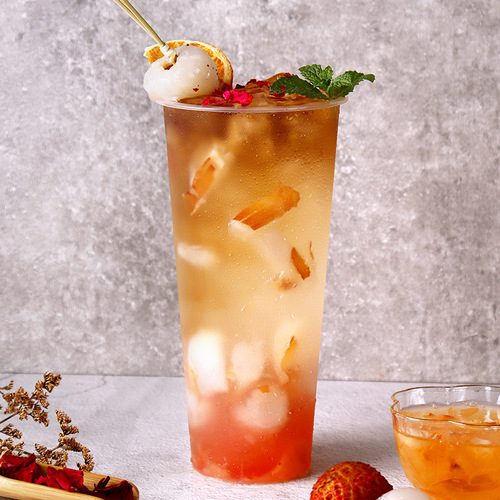 Lychee jam 1.3kg containing pulp and grains milk tea fruit milk tea shop special raw materials meaty powder lychee pulp jam