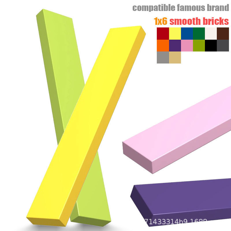 [50g] 1X6 Tile Light Panel 6636 Compatible with Lego Cross-Border Small Particle Building Blocks Moc Spare Parts
