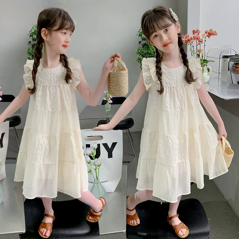 Summer dress, skirt, children's summer clothing, shiffon small princess costume, western style, children's clothing