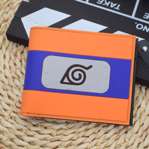23 2D wallets Animation peripheral Naruto silicone men's wallet Konoha Red Cloud student wallet