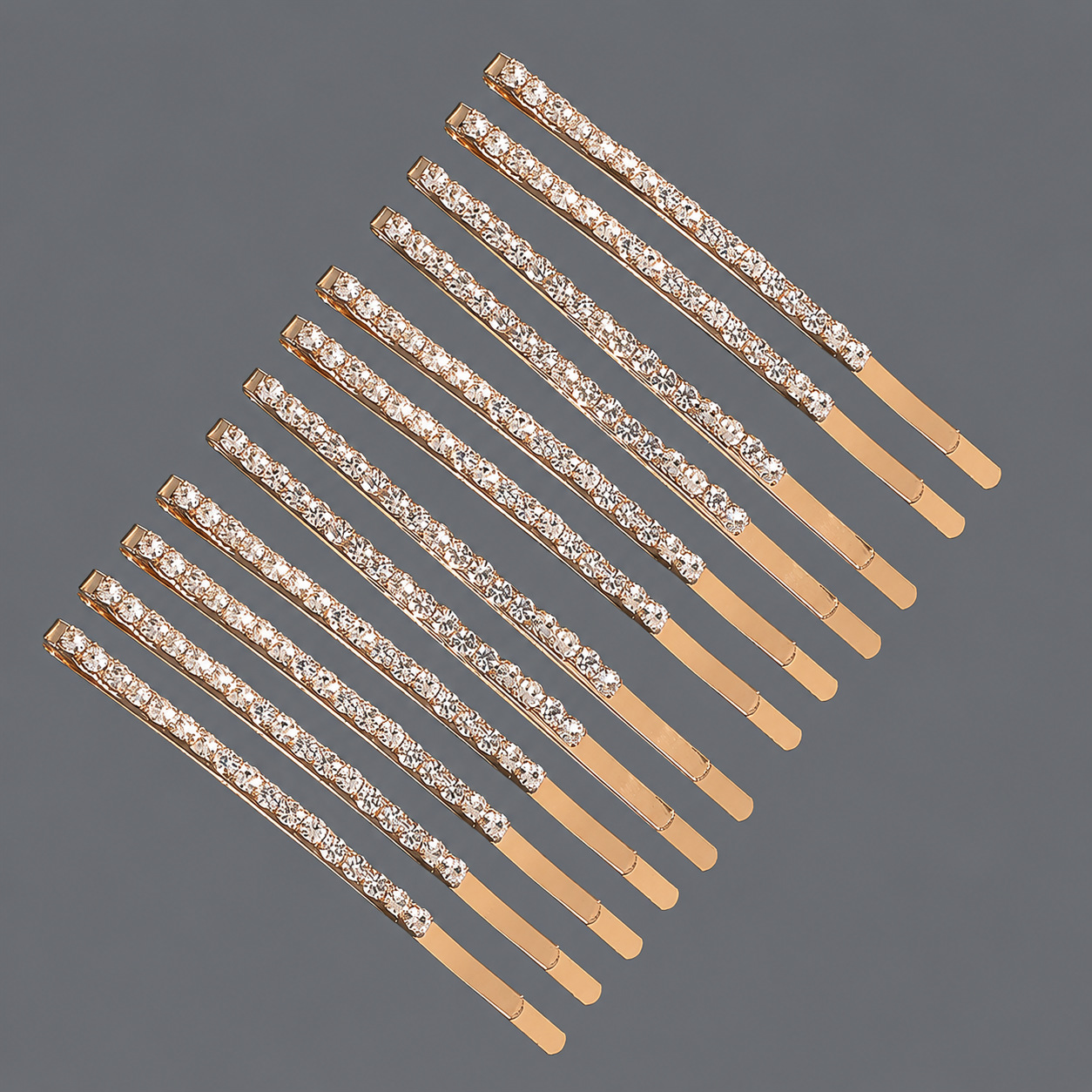 Horquilla de zirconio de lujo ligero europeo y americano con incrustaciones de diamantes, pinza de pelo de alta gama para mujer, suministro mayorista transfronterizo directo de fábrica.