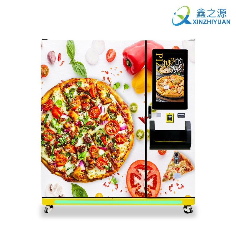 Máquina expendedora de pizza de comercio exterior Máquina expendedora no tripulada Pizza Máquina expendedora automática de horneado con calefacción inteligente 24H