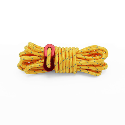 Outdoor reflective rope wind rope buckle 4m paracord tent fixed rope canopy luminous rope camping adjustment buckle windproof rope