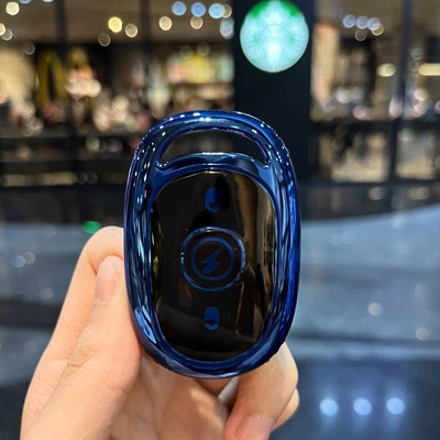 For Emma Electric Car Key Car key bag - electric-car-h-sapphire-blue-single-shell