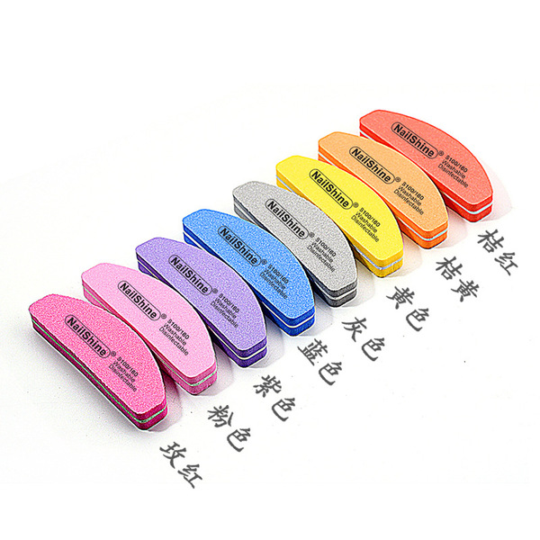 Nailshine Washed sponge rubbing half -moon -shaped double -sided…