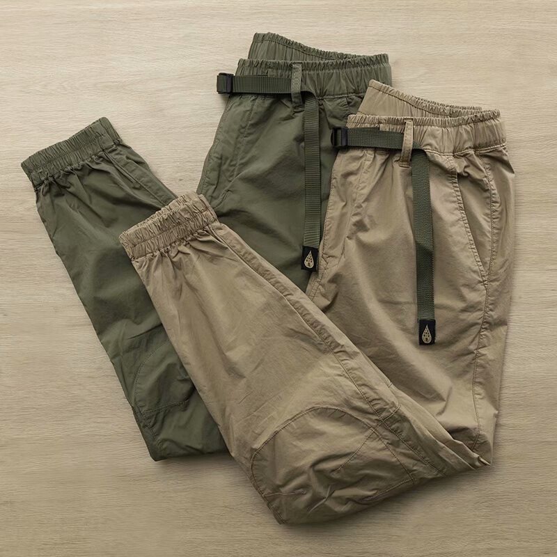 Cheap Ice Silk Pants for Men's Wear-Resistant Construction Workers' Work Clothes on the Construction Site, Loose Summer Large Size Pants, Thin