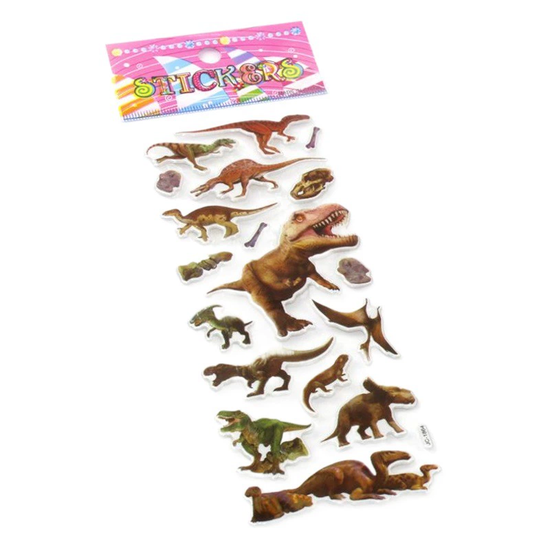 Фабрика прямых продаж Раннее обучение Аниме Наклейки Динозавры Головоломки Дети Мультяшные Наклейки Дети Награды Пузырьковые Наклейки