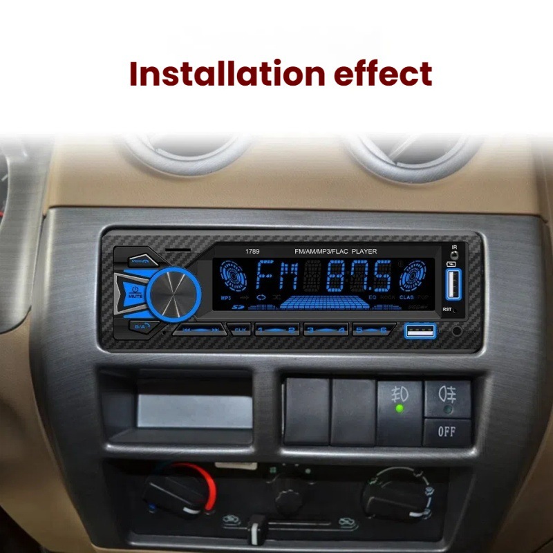 6603 Bluetooth coche radio de un solo lingote colorido HD música sin pérdidas tarjeta USB reproductor de MP3 del coche