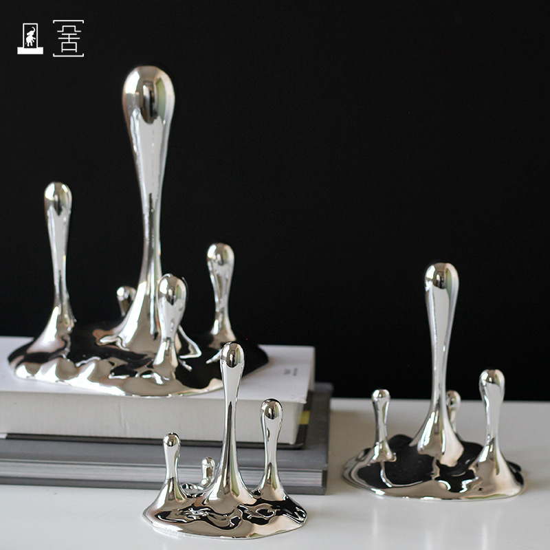 Creative Water Drops Crafts Hotel Model Room TV Cabinet Study Decoration Acrylic Simple Modern Soft Decorations