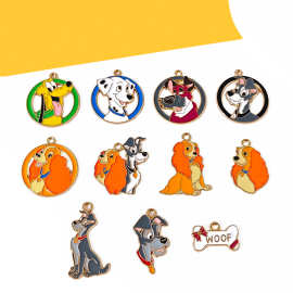 跨境卡通动漫小狗配饰diy饰品配件钥匙扣项链耳环手链挂件吊坠