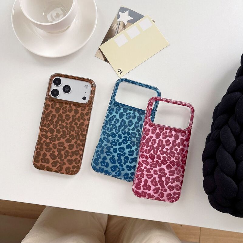 Autumn and winter high-end Maillard leopard print case suitable for iPhone 17 Pro Max, Apple 16, 15, 14, double-layer for women Autumn and winter high-end Maillard leopard print case suitable for iPhone 17 Pro Max, Apple 16, 15, 14, double-layer for women