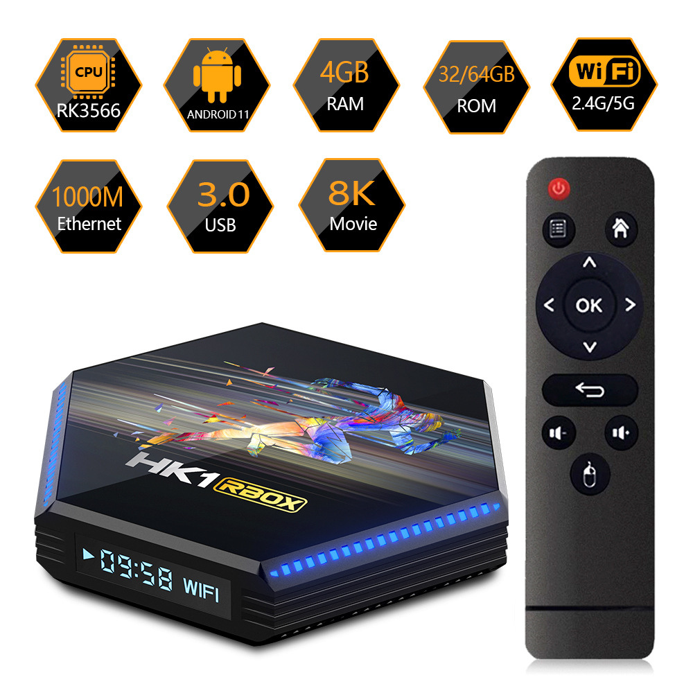 HK1 BOX 机顶盒 S905X3 安卓9.0 TV BOX 网络播放器双频 WIFI+BT详情1