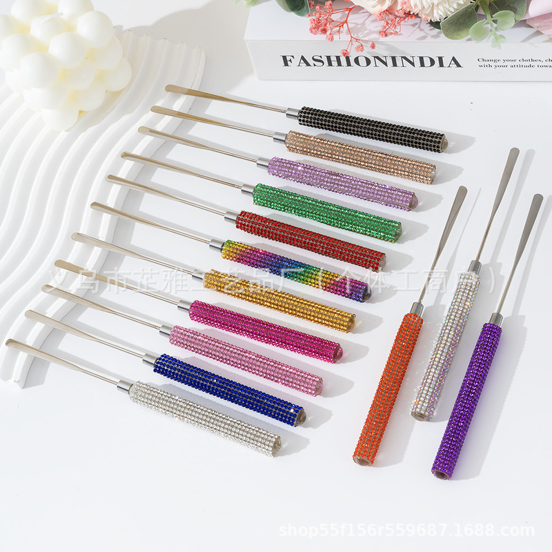 High-End Creative Full-Diamond Gel Mixing Stick Nail Art Tool, Gel Mixing Stick, Nail Color Mixing Stick, Stainless Steel Nail Polish Gel Removal Stick