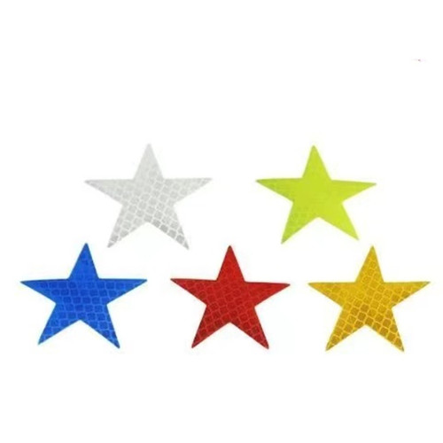 Star-shaped reflective warning sticker for cars, electric vehicles, creative decorative sticker for motorcycles, personalized reflective sticker