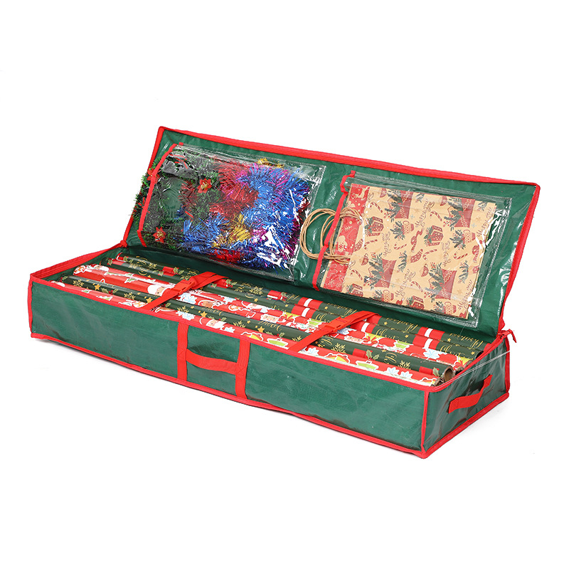 Bolsa de almacenamiento de papel de rollo de Navidad Bolsa de almacenamiento de Navidad caliente de Amazon Almacenamiento de regalos de Shengyan