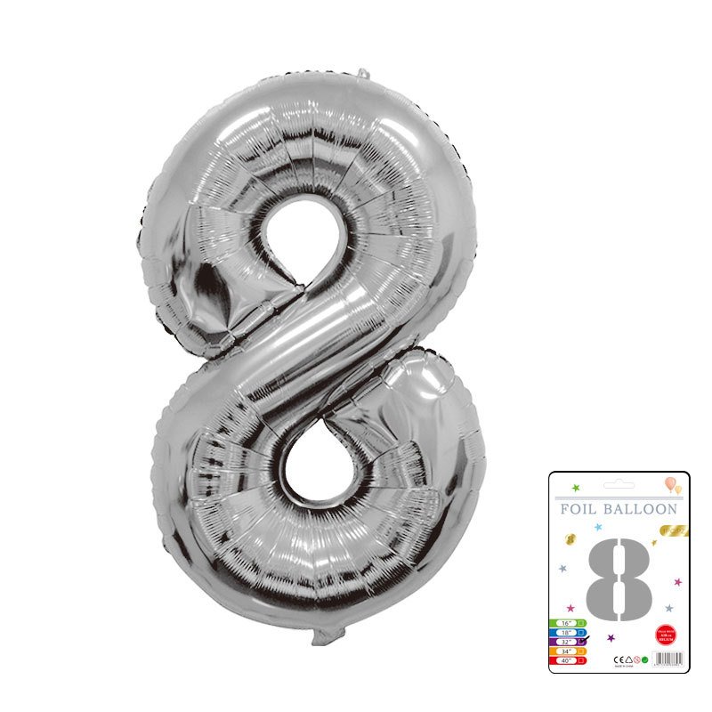 Globo digital de 32 pulgadas, embalaje de tarjeta de papel independiente, versión estadounidense, película de aluminio delgada, embalaje fino, papel de aluminio, globo de cumpleaños