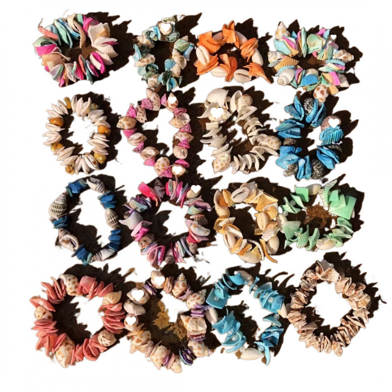 Conchas naturales conchas pulseras collares diy fresco versátil joyería correa de mano tienda artesanía característica fuente