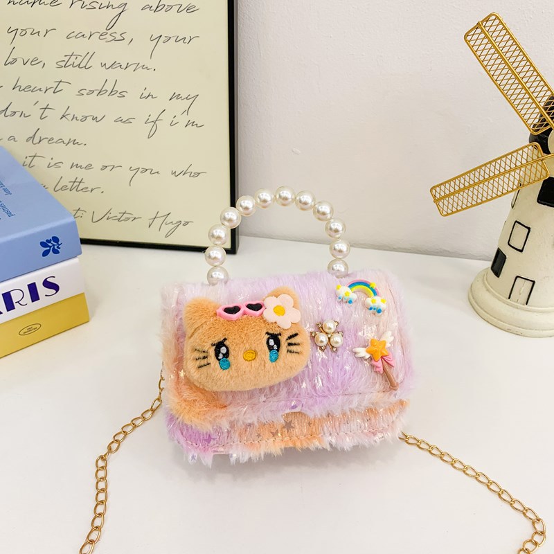 2025 nuevo bolso infantil lindo peluche Sanliou accesorios bolsos princesa bolsos de moda de niñas en línea