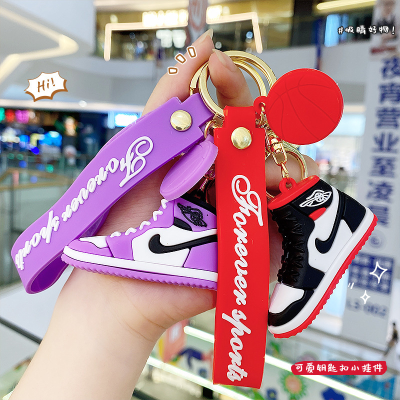 Cute Couple Sneakers Aj 3D Keychain Pendant Car Keychain Personalized Creative Bag Decoration Small Gift Cute Couple Sneakers Aj 3D Keychain Pendant Car Keychain Personalized Creative Bag Decoration Small Gift