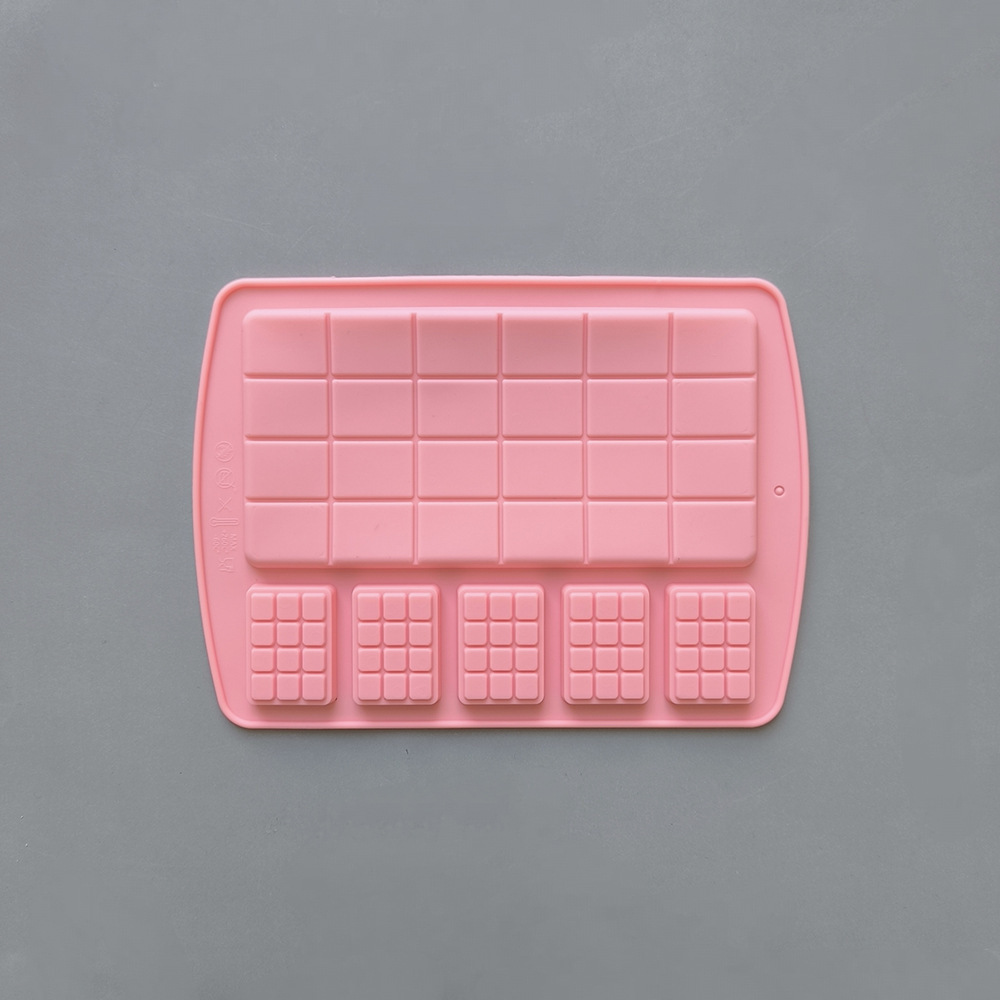 Molde de silicona tamaño waffle chocolate molde de hielo molde DIY pastel galletas dulces pudín molde de horneado 366