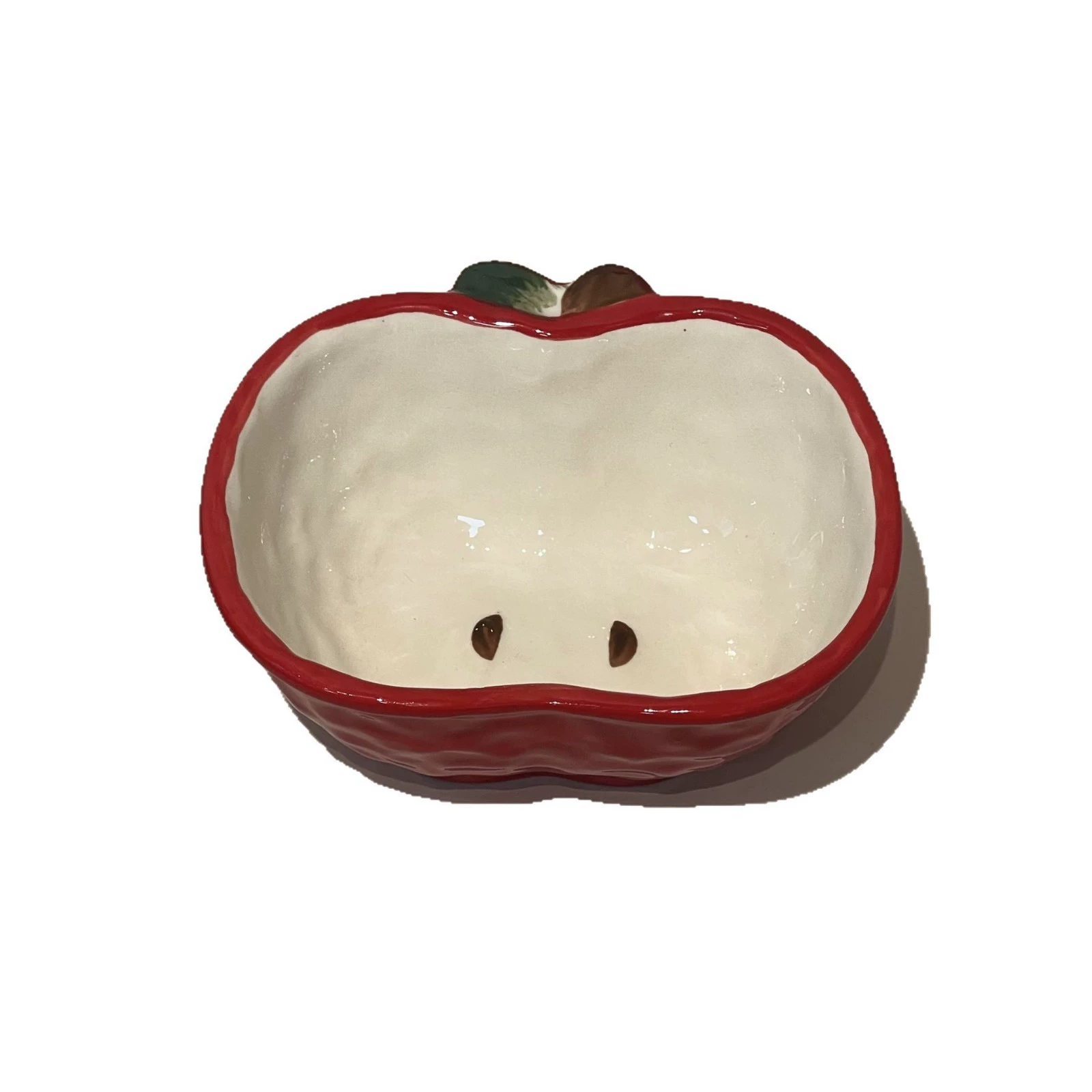 Cute creative apple shape ceramic dishes kitchen utensils dining table placing decoration t practical decoration both
