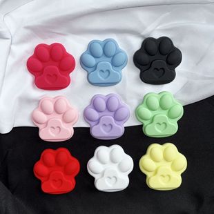 Pvc Soft Silicone Ins Japanese and Korean Niche Cute Big Cat Claw Handmade DIY Accessories Mobile Phone Case Holder Decoration