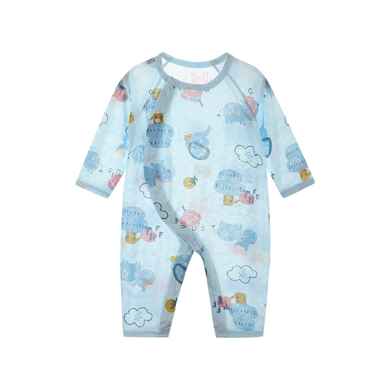 소년 소녀를위한  여름 얇은 점프 수트  대나무 섬유 모자 등반을위한  긴팔 에어컨 옷