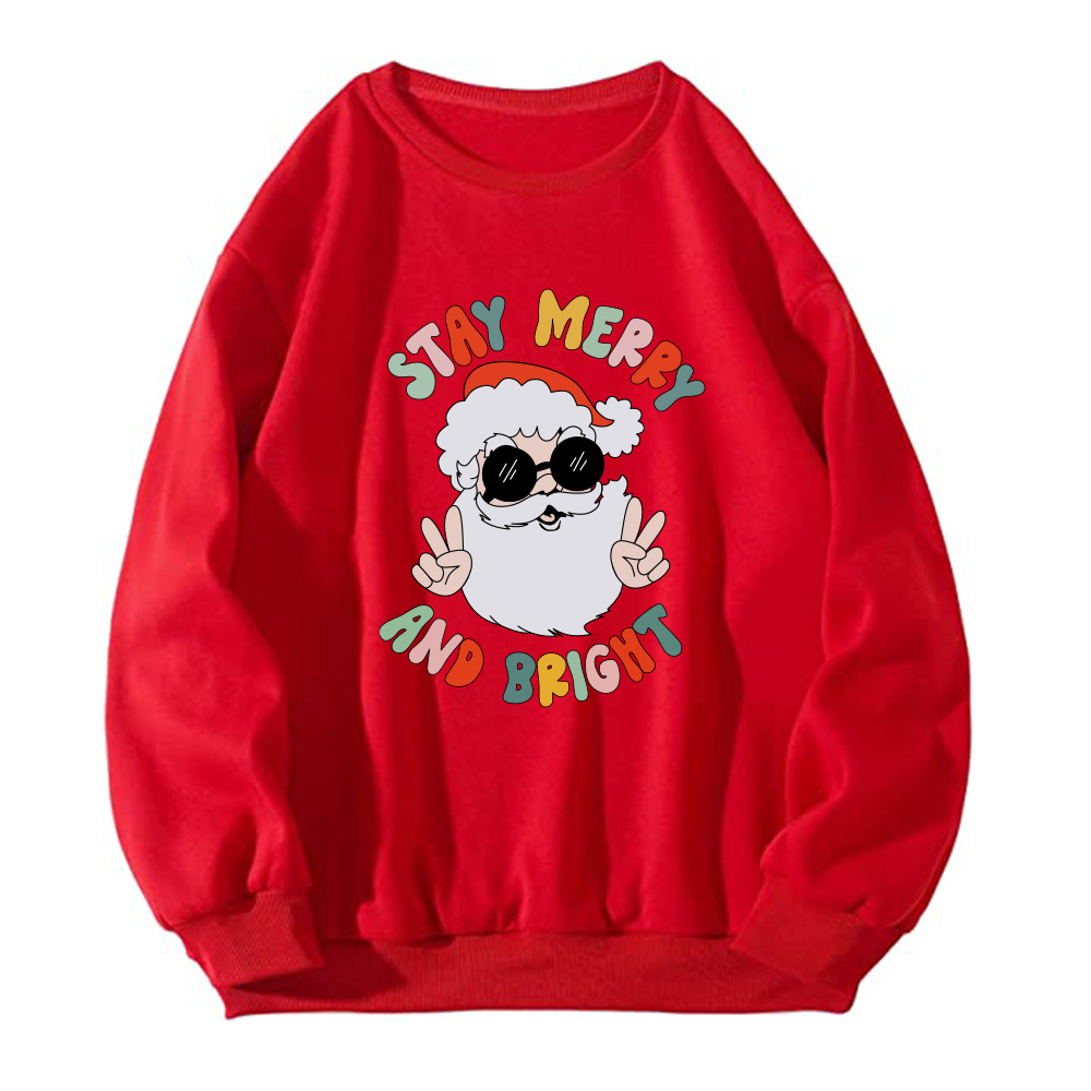 Women's Hoodies Long Sleeve Thermal Transfer Printing Casual Santa Claus Letter display picture 3