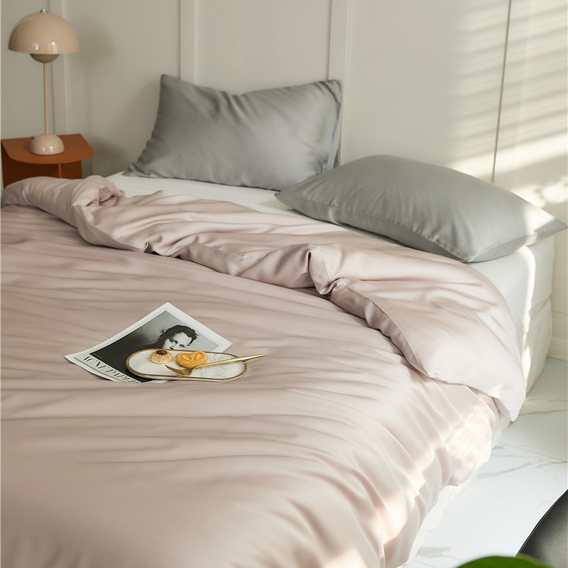 Light Luxury 60 Tencel Single Quilt Cover Summer Sleeping Naked Ice Silk Single Bed Hat Bed Sheet Lyocell Fiber Bedding