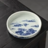 Sansui, blue and white teapot