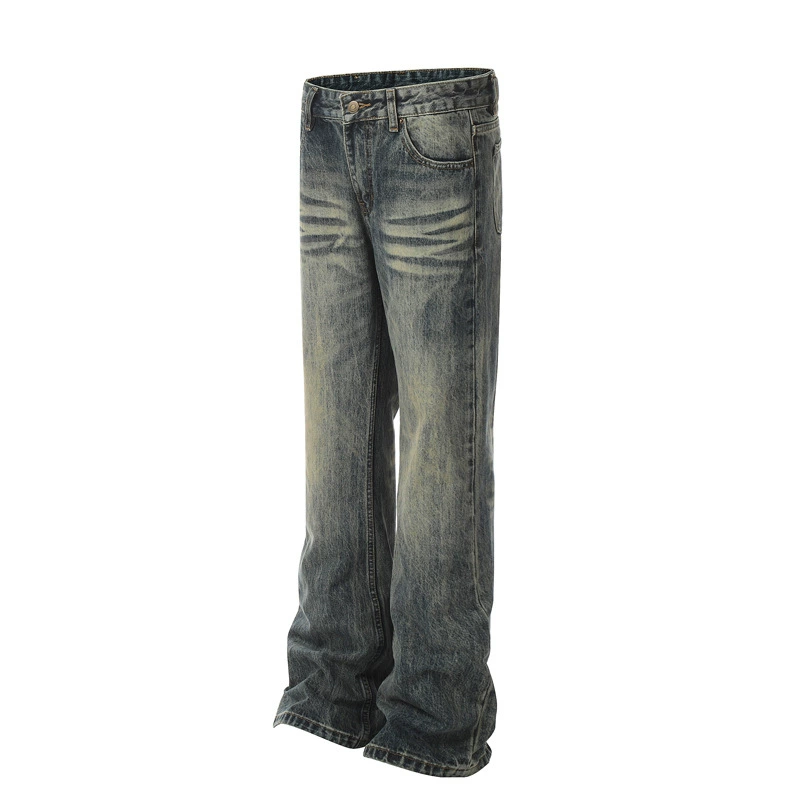Модные свободные прямые джинсы, брюки, loose straight fit
