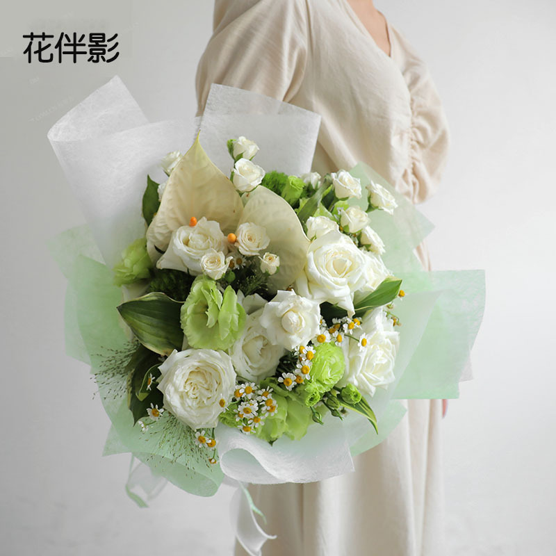 花伴影棉二代棉纸鲜花包装纸纸鲜花包装内衬纸花艺花店包装材料