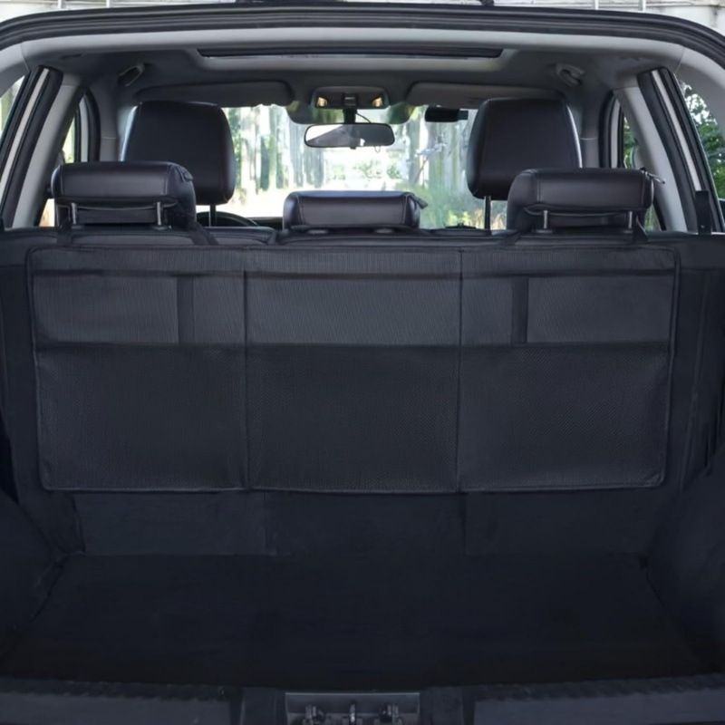 Oxford cloth car seat back organizer, multi-functional storage hanging bag for car seats