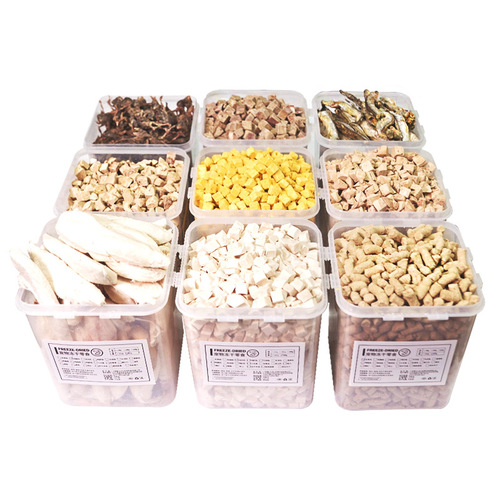 Cat snacks, cat freeze-dried pet food, chicken, chicken breast, egg yolk pellets, raw bone meat, chicken pellets, freeze-dried barrel wholesale