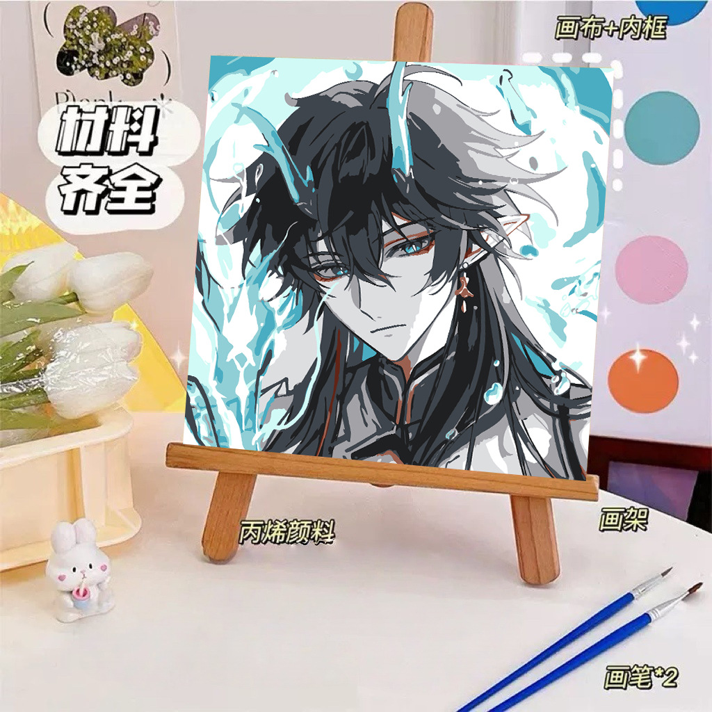 YL036 / 20*20cm バックボード + ペイント + ブラシ