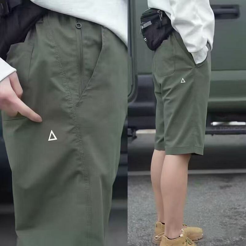 2026 New Summer Trendy Brand Workwear Shorts Fashion Triangle Logo Pants Men's Breathable Durable Sports Shorts