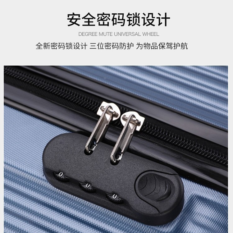 Maleta empresarial de 20 pulgadas a rayas color sólido caja trolley simple gran capacidad rueda universal fábrica de maleta al por mayor