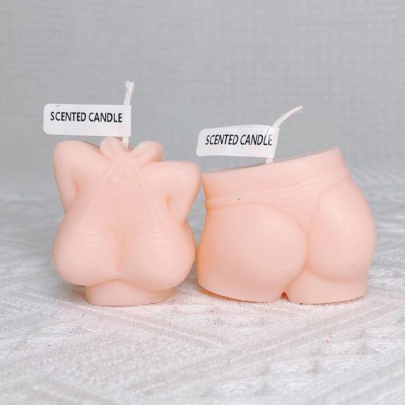 Flat woman body scented candles Foreign trade recommended female body upper and lower body human body candle wholesale