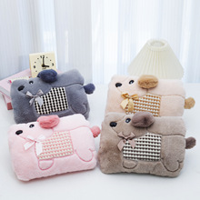 热水袋充电款防爆自动断电卡通毛绒暖手宝可拆洗暖水袋电暖宝批发