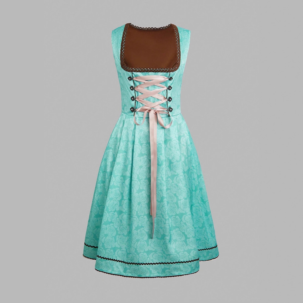 Completo da cameriera primavera/estate 2025, bestseller della moda europea e americana, con abito a maniche corte e spalline, set da donna._voghion.com