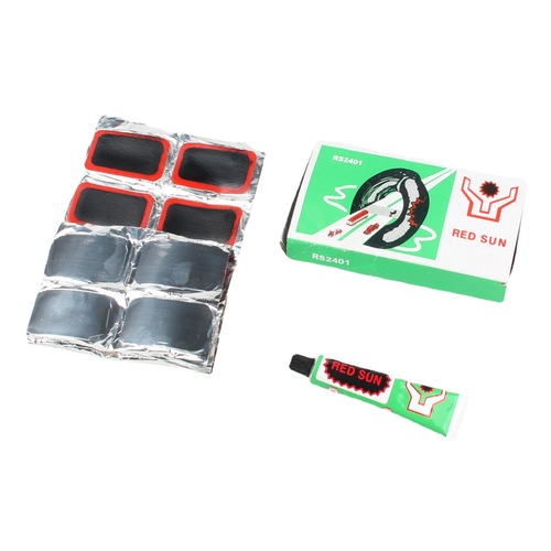 Wholesale bicycle tire repair glue with film, tire patch, bicycle repair tools, 48 ​​pieces of cold repair glue