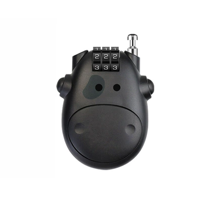 Motorcycle helmet lock telescopic steel wire rope password lock electric bicycle anti-theft fixed cow padlock luggage lock (Helmet lock) - black-cow-steel-wire-rope-lock